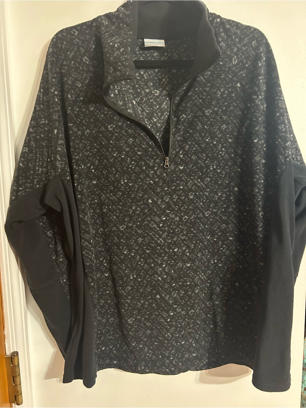 Columbia Women's Black Heathered Quarter-Zip Pullover